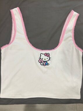 Hello Kitty White & Pink Tank Top